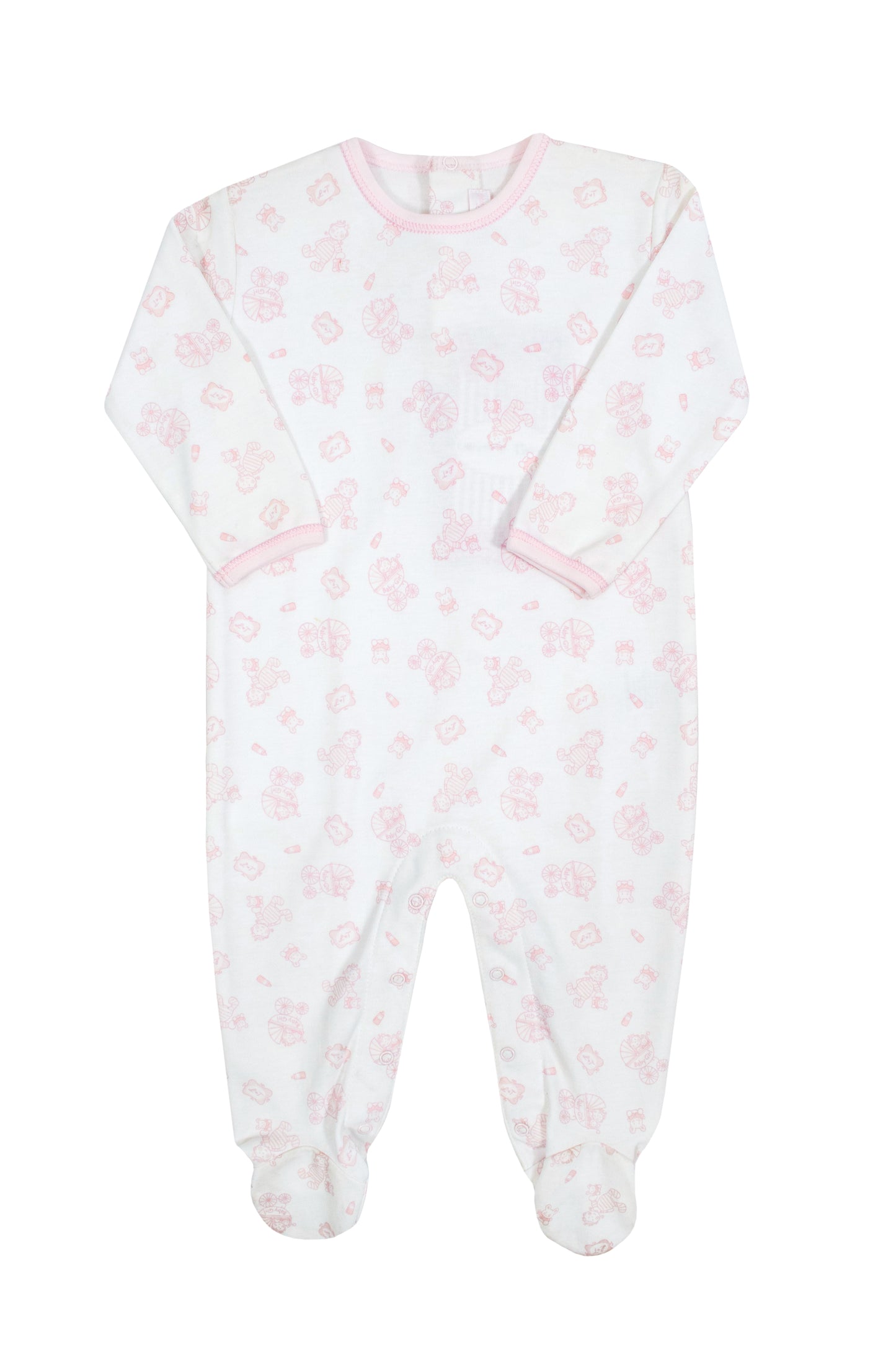 Long sleeve pajama snap footie