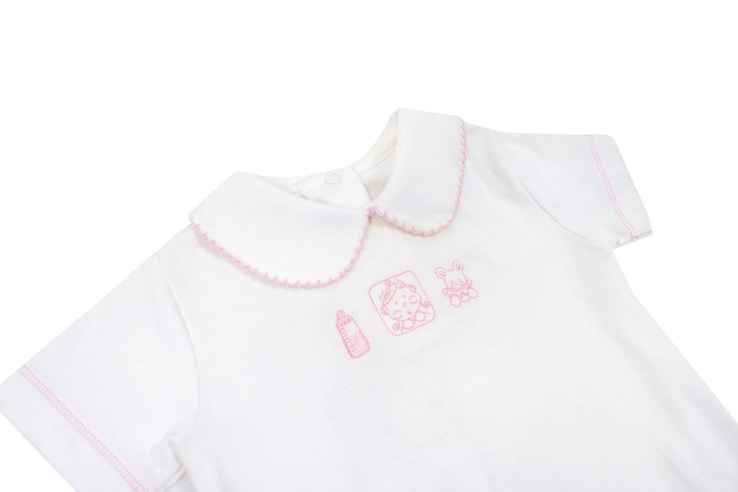 Short sleeve Peter Pan collar body