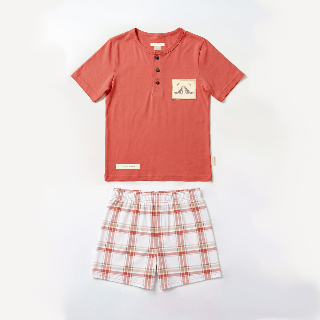 Short-Sleeve Top & Shorts Set