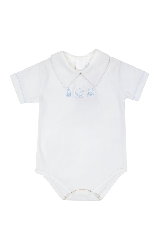 Short sleeve Peter Pan collar body