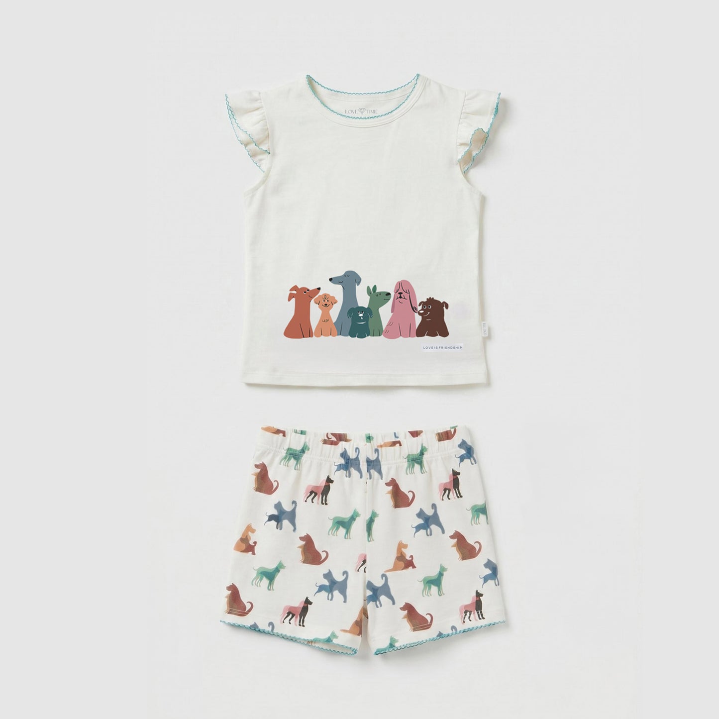 Ruffle Sleeve Top & Short Loungewear