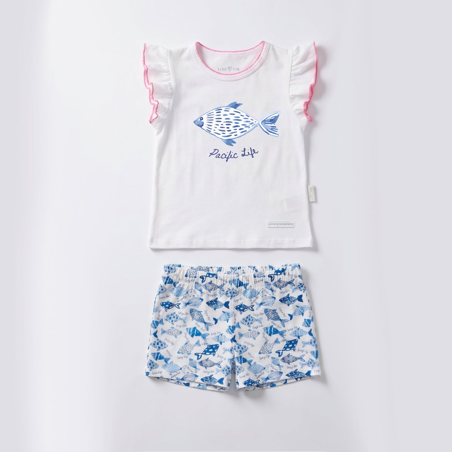 Ruffle Sleeve Top & Short Loungewear